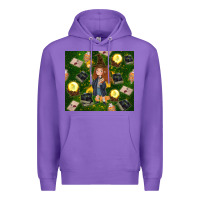 Purple wizard girl with magic Premium Hoodie - TumblerDesignByShophia