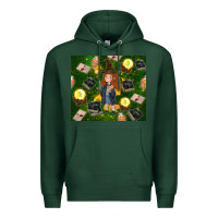 Sports Green wizard girl with magic Premium Hoodie - TumblerDesignByShophia