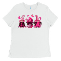 White breast cancer afro gnomies Ladies Tee - FaDigitalArtStudio