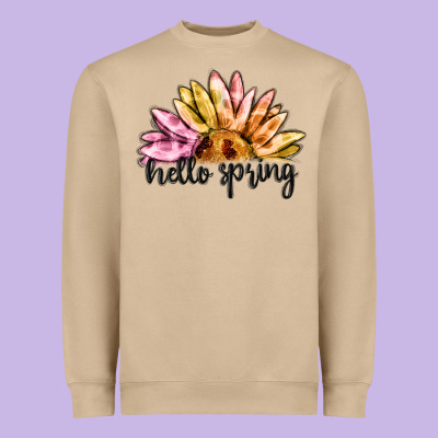 Hello Spring Heavyweight Sweatshirt Designed By Maliassmallbusiness