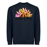 Navy hello spring Heavyweight Sweatshirt - MaliasSmallBusiness