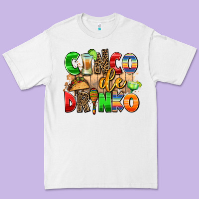 Cinco De Drinko Premium Tee Designed By Adodesignshop
