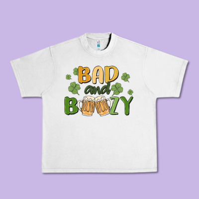 Bad And Boozy Urban Heavy Tee Designed By Maliassmallbusiness