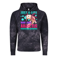 Cloud Black just a girl who loves axolotls Vintage Hoodie - Jasminsmagicworld