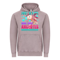 Vintage Zinc just a girl who loves axolotls Vintage Hoodie - Jasminsmagicworld