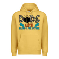 Antique Gold dads with beards are better Premium Hoodie - JahusDesignShop