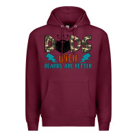 Burgundy dads with beards are better Premium Hoodie - JahusDesignShop
