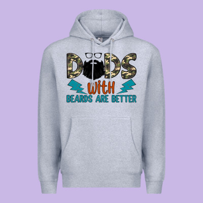 Dads With Beards Are Better Premium Hoodie Designed By Jahusdesignshop
