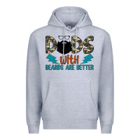 Heather Grey dads with beards are better Premium Hoodie - JahusDesignShop