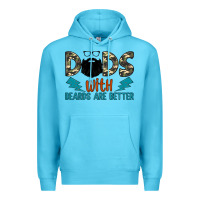 Ocean Blue dads with beards are better Premium Hoodie - JahusDesignShop