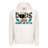 Pale Pink dads with beards are better Premium Hoodie - JahusDesignShop