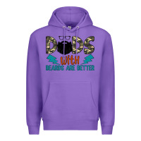 Purple dads with beards are better Premium Hoodie - JahusDesignShop