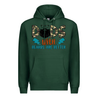 Sports Green dads with beards are better Premium Hoodie - JahusDesignShop