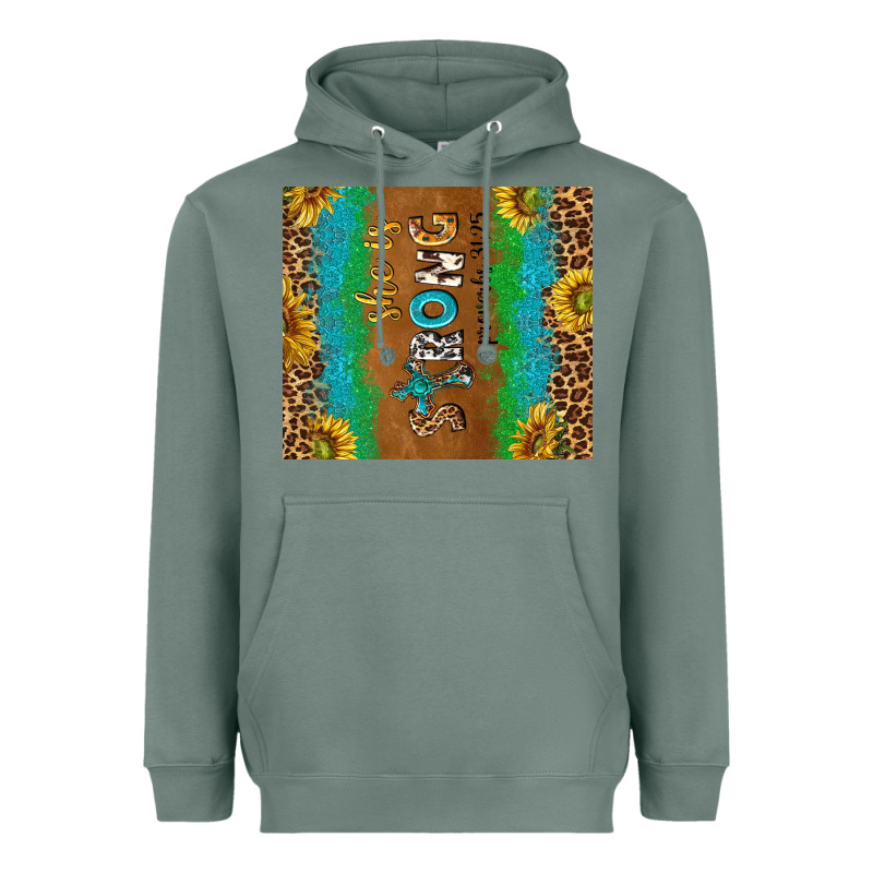 Western She Is Strong Proverbs 31 25 Tumbler Tbs Heavyweight Hoodie by TumblerDesignByShophia | Teevron