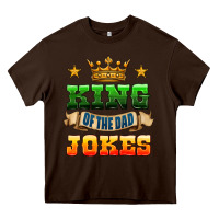 Chocolate Brown king of the jokes Heavy Core Tee - HRA Design Shop