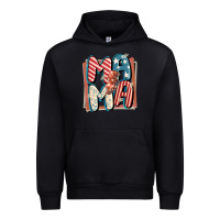 Black 4th of July mama with lightning bolt Urban Hoodie - FaDigitalArtStudio