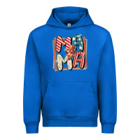 Cobalt 4th of July mama with lightning bolt Urban Hoodie - FaDigitalArtStudio