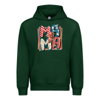 Forest Green 4th of July mama with lightning bolt Urban Hoodie - FaDigitalArtStudio