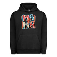 Pigment Black 4th of July mama with lightning bolt Urban Hoodie - FaDigitalArtStudio