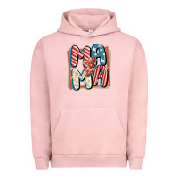 Pigment Salmon 4th of July mama with lightning bolt Urban Hoodie - FaDigitalArtStudio