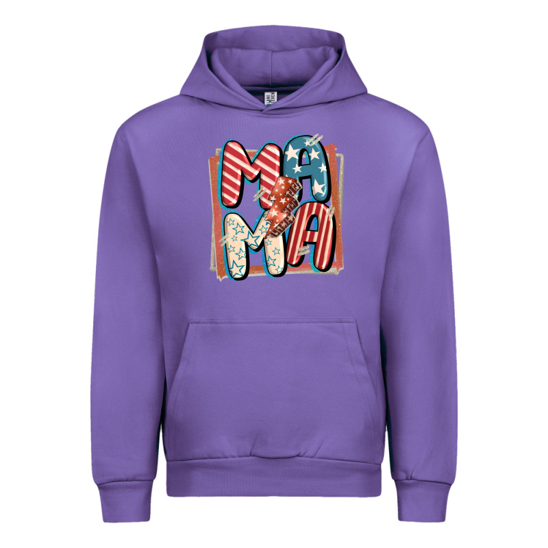 4th Of July Mama With Lightning Bolt Urban Hoodie by FaDigitalArtStudio | Teevron