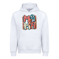 White 4th of July mama with lightning bolt Urban Hoodie - FaDigitalArtStudio