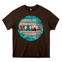 Chocolate Brown western turquoises mama ornament Heavy Core Tee - BarkalooDesign