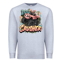 Heather Grey Egg crusher Easter truck Easter Day Premium Sweatshirt - HowdyJamesFarm
