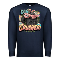 Navy Egg crusher Easter truck Easter Day Premium Sweatshirt - HowdyJamesFarm
