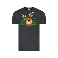Vintage Black Personalized Christmas deer Vintage Tee - MaliasSmallBusiness