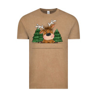 Vintage Coffee Personalized Christmas deer Vintage Tee - MaliasSmallBusiness