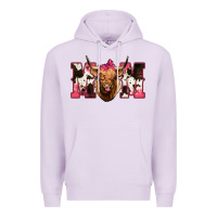 Lilac Western Highland Cow mom Premium Hoodie - HowdyJamesFarm
