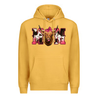 Mustard Western Highland Cow mom Premium Hoodie - HowdyJamesFarm