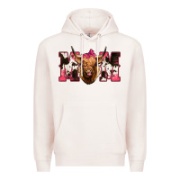 Pale Pink Western Highland Cow mom Premium Hoodie - HowdyJamesFarm