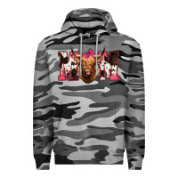 Slate Camo Western Highland Cow mom Premium Hoodie - HowdyJamesFarm