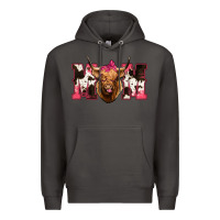 Smoke Western Highland Cow mom Premium Hoodie - HowdyJamesFarm