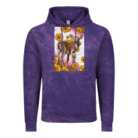 Cloud Purple Western Cute Baby Deer Fawn Vintage Hoodie - LillyAllenDesigns
