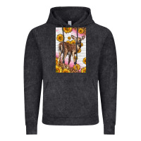 Vintage Black Western Cute Baby Deer Fawn Vintage Hoodie - LillyAllenDesigns