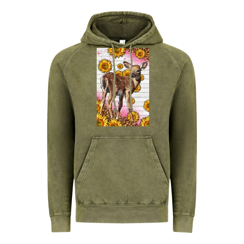 Western Cute Baby Deer Fawn Vintage Hoodie by LillyAllenDesigns | Teevron