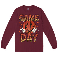 Burgundy game day Long Sleeve Tee - MaliasSmallBusiness