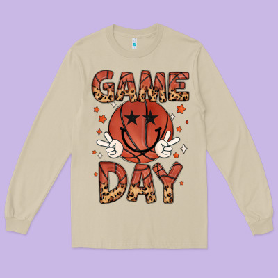 Game Day Long Sleeve Tee Designed By Maliassmallbusiness