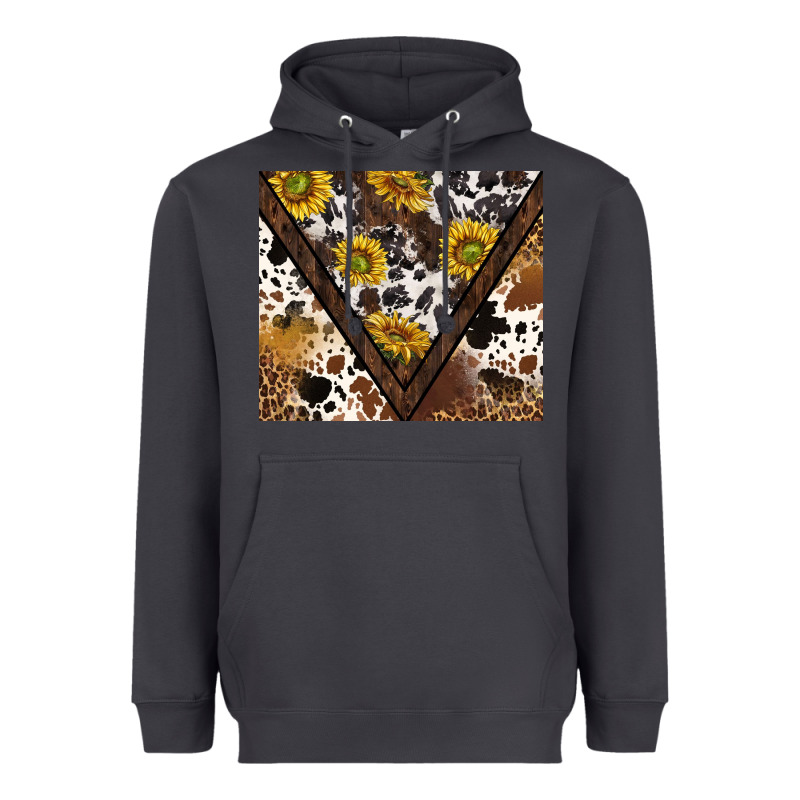 Western Sunflowers And Cowhide Tumbler Tbs Heavyweight Hoodie by TumblerDesignByShophia | Teevron
