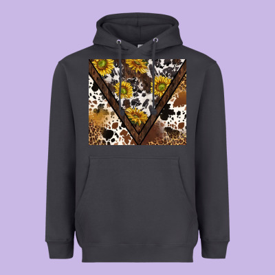 Western Sunflowers And Cowhide Tumbler Tbs Heavyweight Hoodie Designed By Tumblerdesignbyshophia
