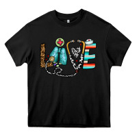 Black love nurse Heavy Core Tee - CowhideDigitalArt