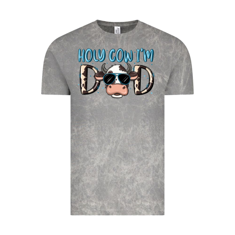 Holy Cow I'm Dad Vintage Tee by MaliasSmallBusiness | Teevron