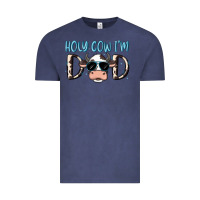 Vintage Denim holy cow i'm dad Vintage Tee - MaliasSmallBusiness