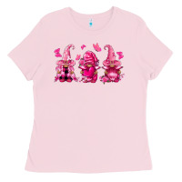 Bubblegum Pink breast cancer gnomies Ladies Tee - FaDigitalArtStudio