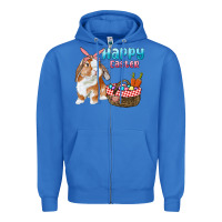 True Royal Happy Easter Bunny And Egg Basket Zipper Hoodie - RanaPortraitStore