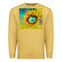 Antique Gold sparkling sunflower Premium Sweatshirt - TumblerDesignByShophia