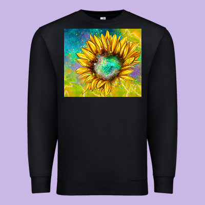 Sparkling Sunflower Premium Sweatshirt Designed By Tumblerdesignbyshophia